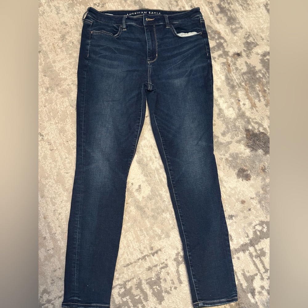 American Eagle medium dark blue jegging jeans size 12 regular length